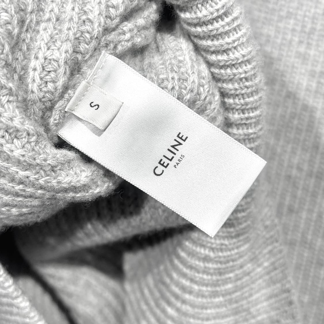 [정품] 셀린느 리브드 니트 후드 그레이 S사이즈 상품이미지8