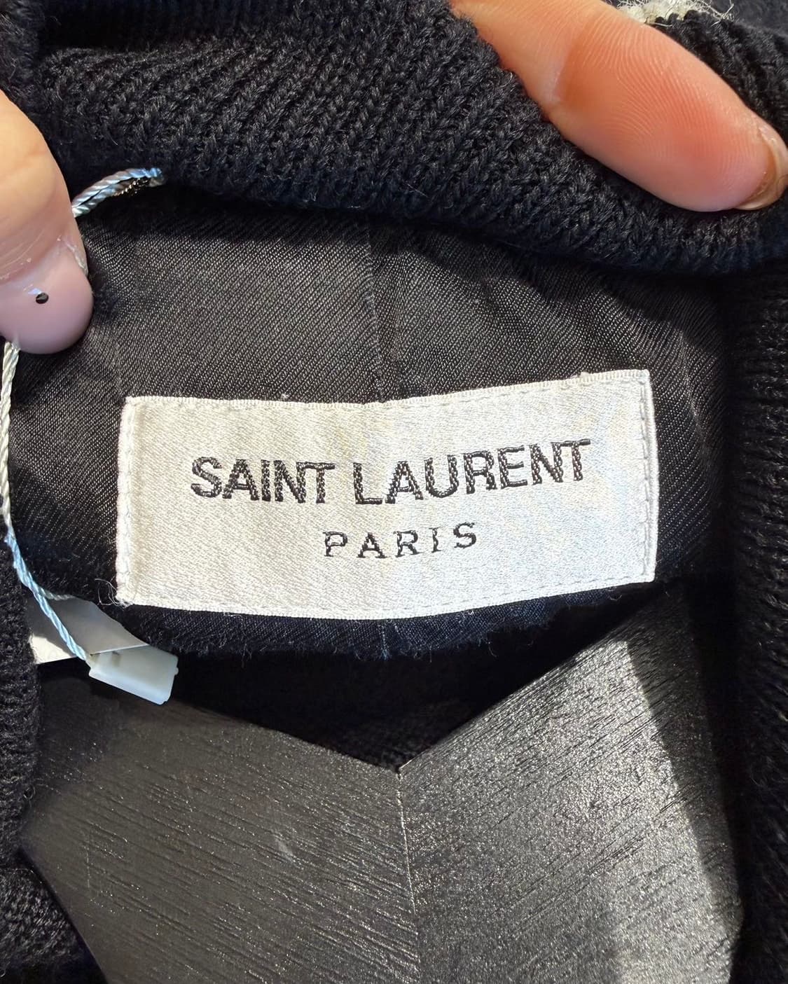 생로랑 블랙 울 테디 바시티 자켓 상품이미지8