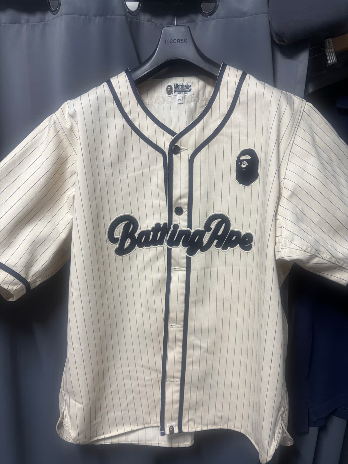급처) BAPE 베이프 베이스볼 셔츠 2xl 상품이미지2