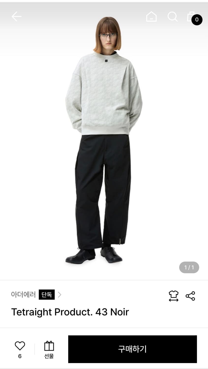 아더에러 Tetraight 스웻셔츠 맨투맨 L 상품이미지1