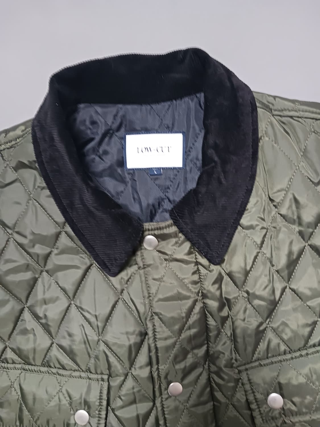 [L] 로우컷 벨티드 퀼팅 자켓 오버핏 바버 스타일 상품이미지2