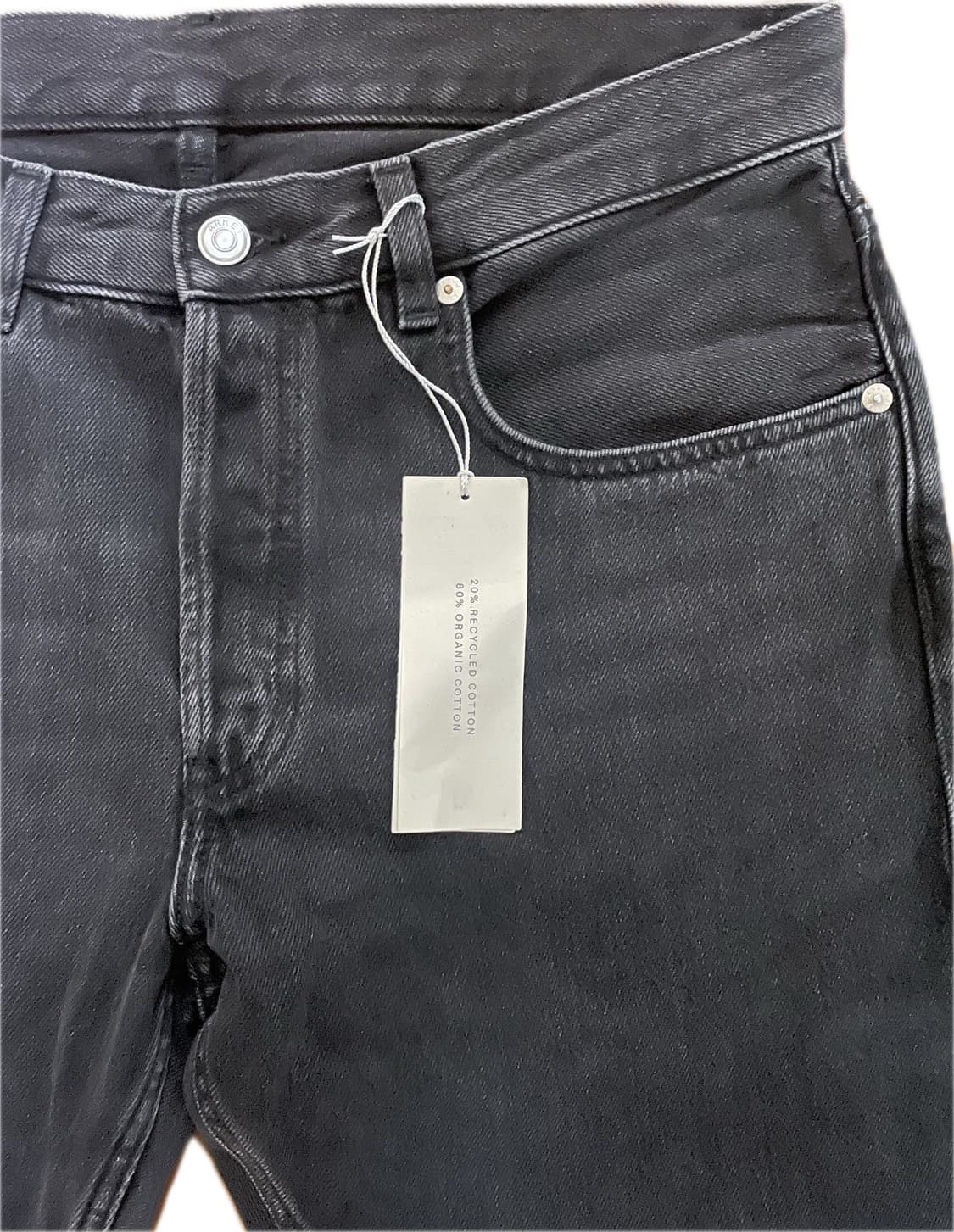 아르켓 PARK 남성 레귤러 테이퍼드 데님 팬츠 블랙 34/30 새상품 상품이미지3