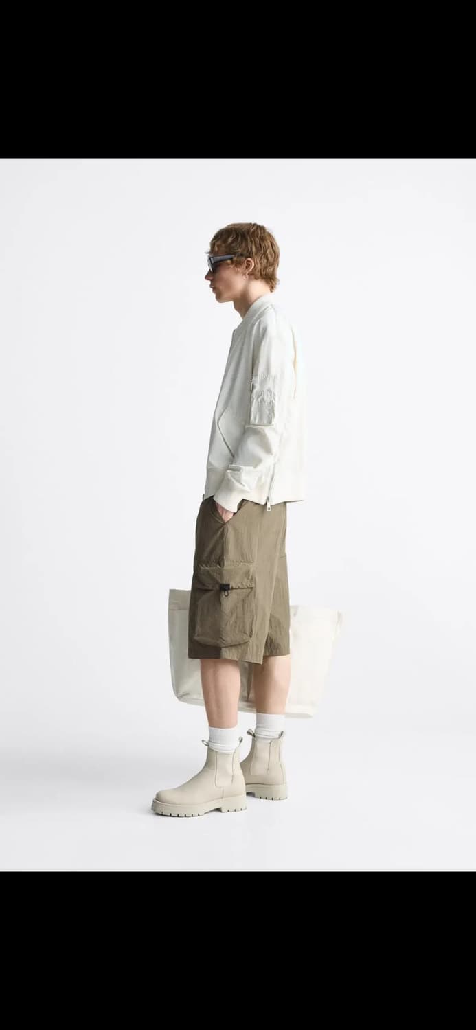 자라 파라슈트 버뮤다 카고 쇼츠 Khaki 8281/390 상품이미지4