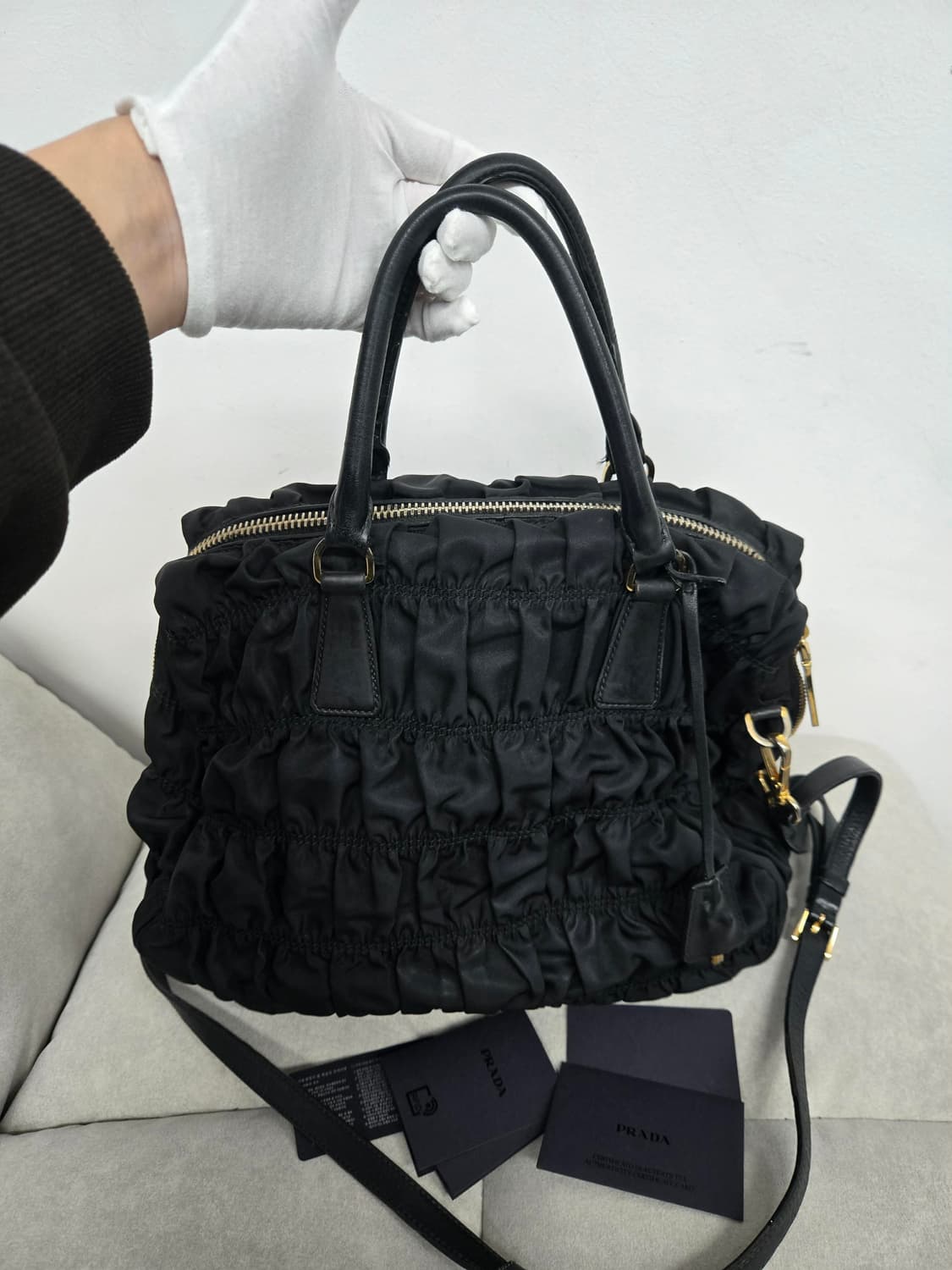 [보증서 정품] 프라다 고프레 숄더백 상품이미지5