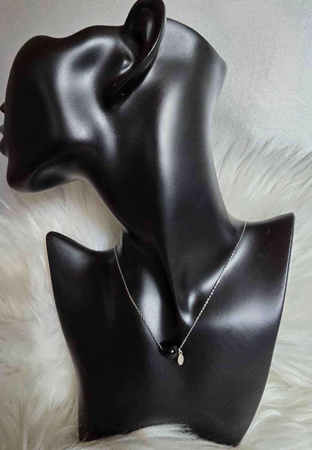 써지컬스틸 원석목걸이_오닉스 상품이미지1