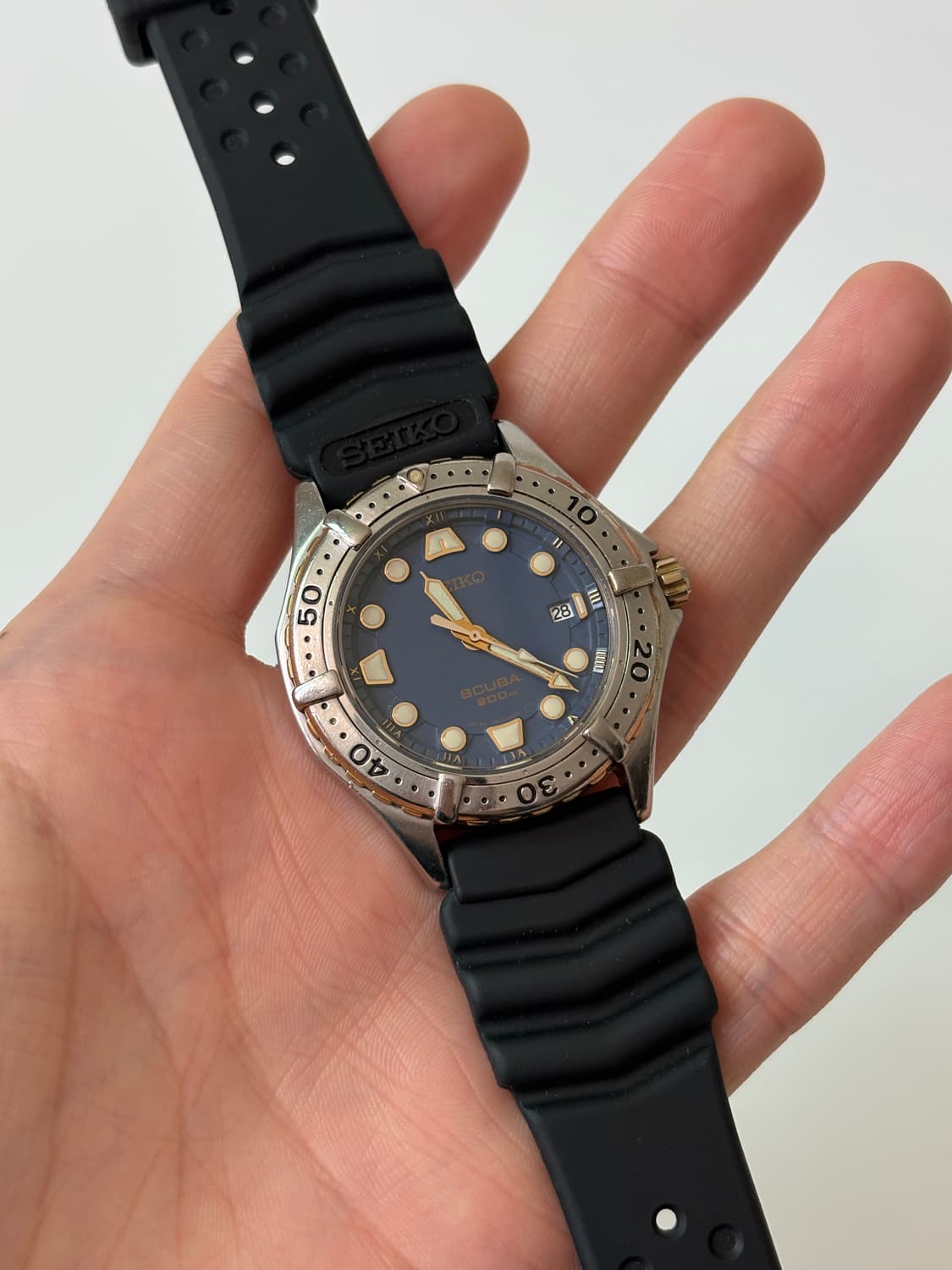 1990s Scuba Navy Dial Diver Quartz 상품이미지1