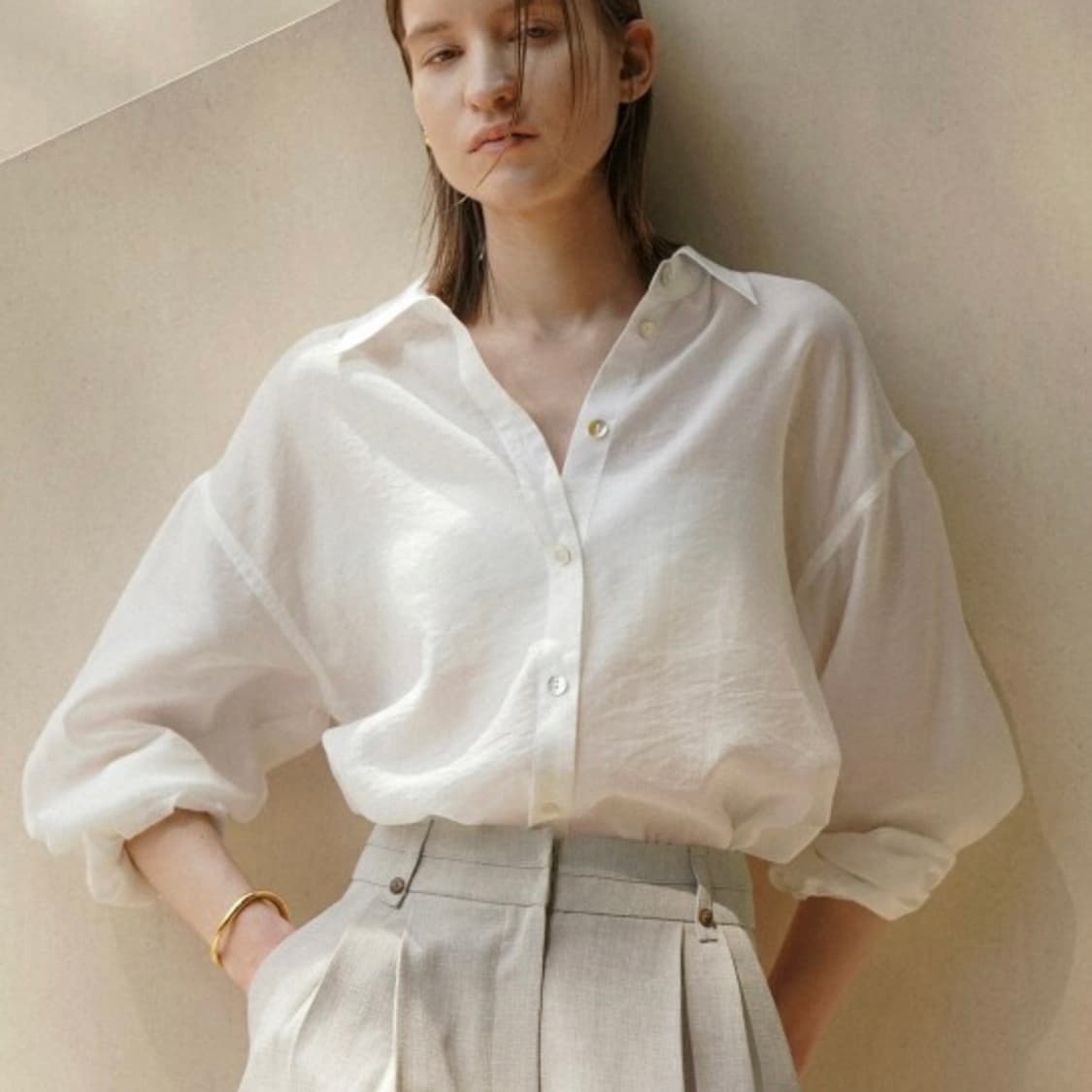 아뜰리에 나인 BOTA SOLID SHIRT_WHITE 상품이미지3