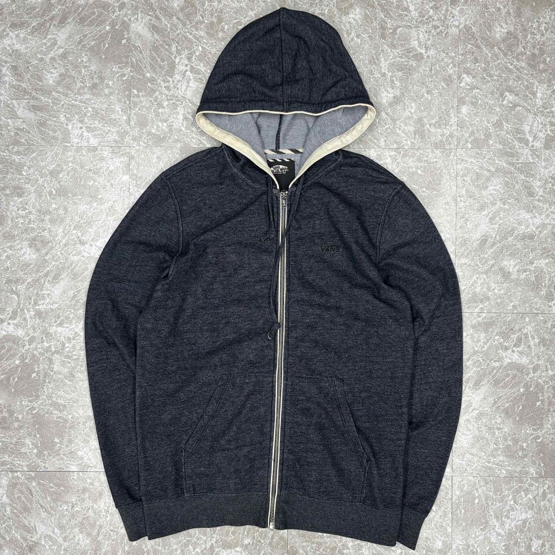 반스 그레이 스웻 후드집업 희귀져지(M) 상품이미지2