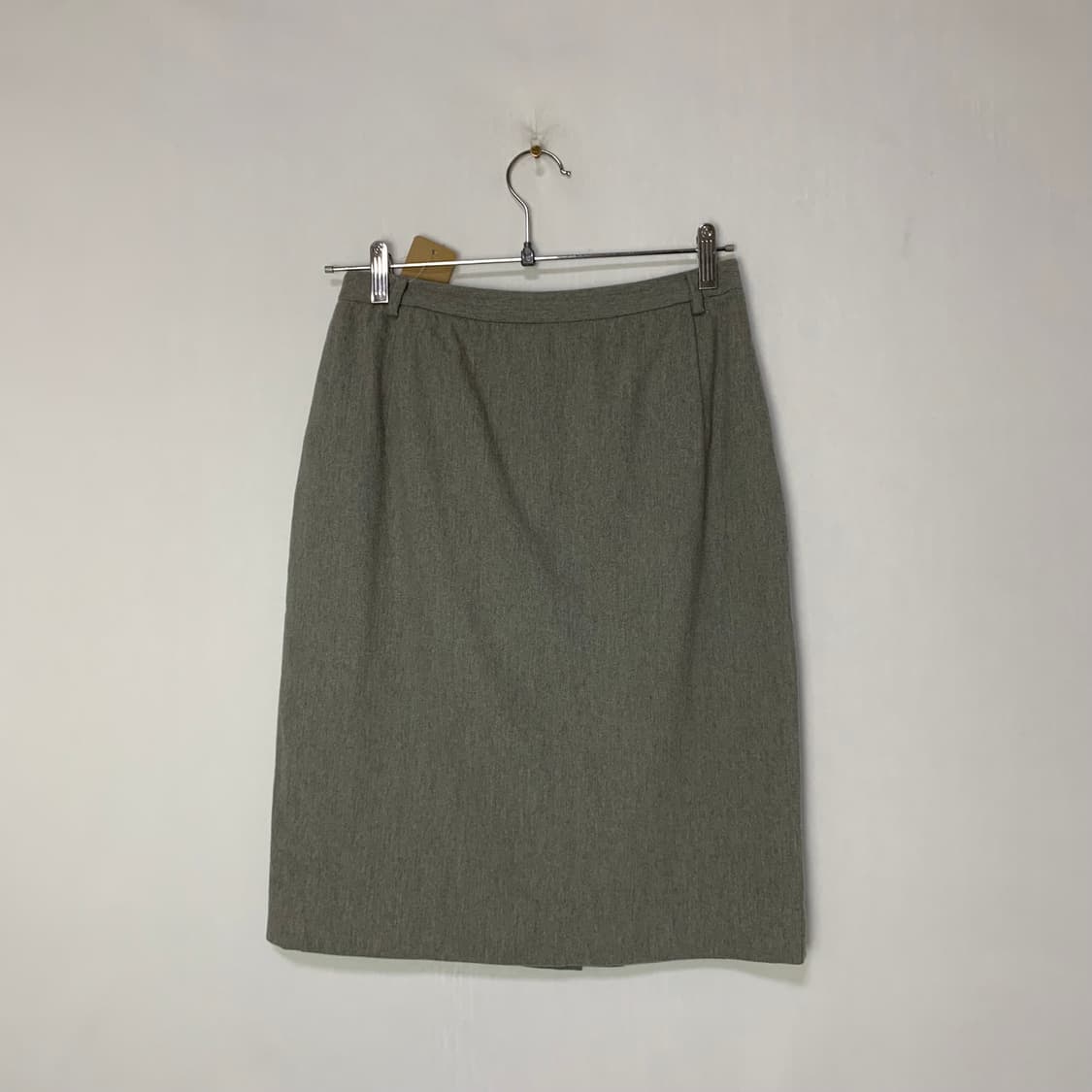 타임 빈티지 모직 미디 스커트 그레이 26-27인치 상품이미지1