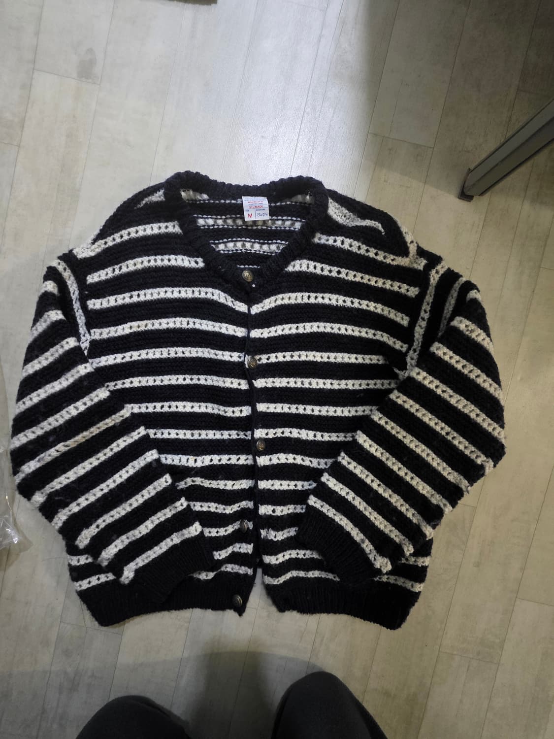 stu 스트라이프 가디건 M 상품이미지1