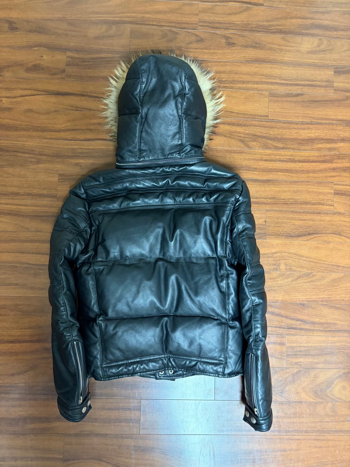 Unknown raccoon fur lamb skin down jacke 상품이미지3