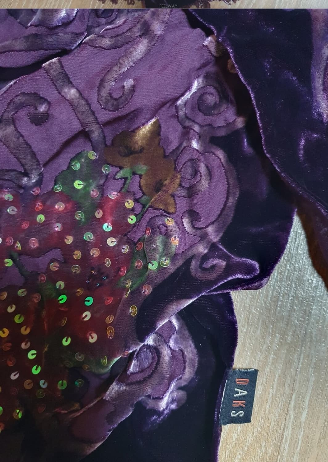 명품 닥스(백화점정품)**럭셔리한 디자인의 한복 코트 비즈장식 숄 머플러 상품이미지2