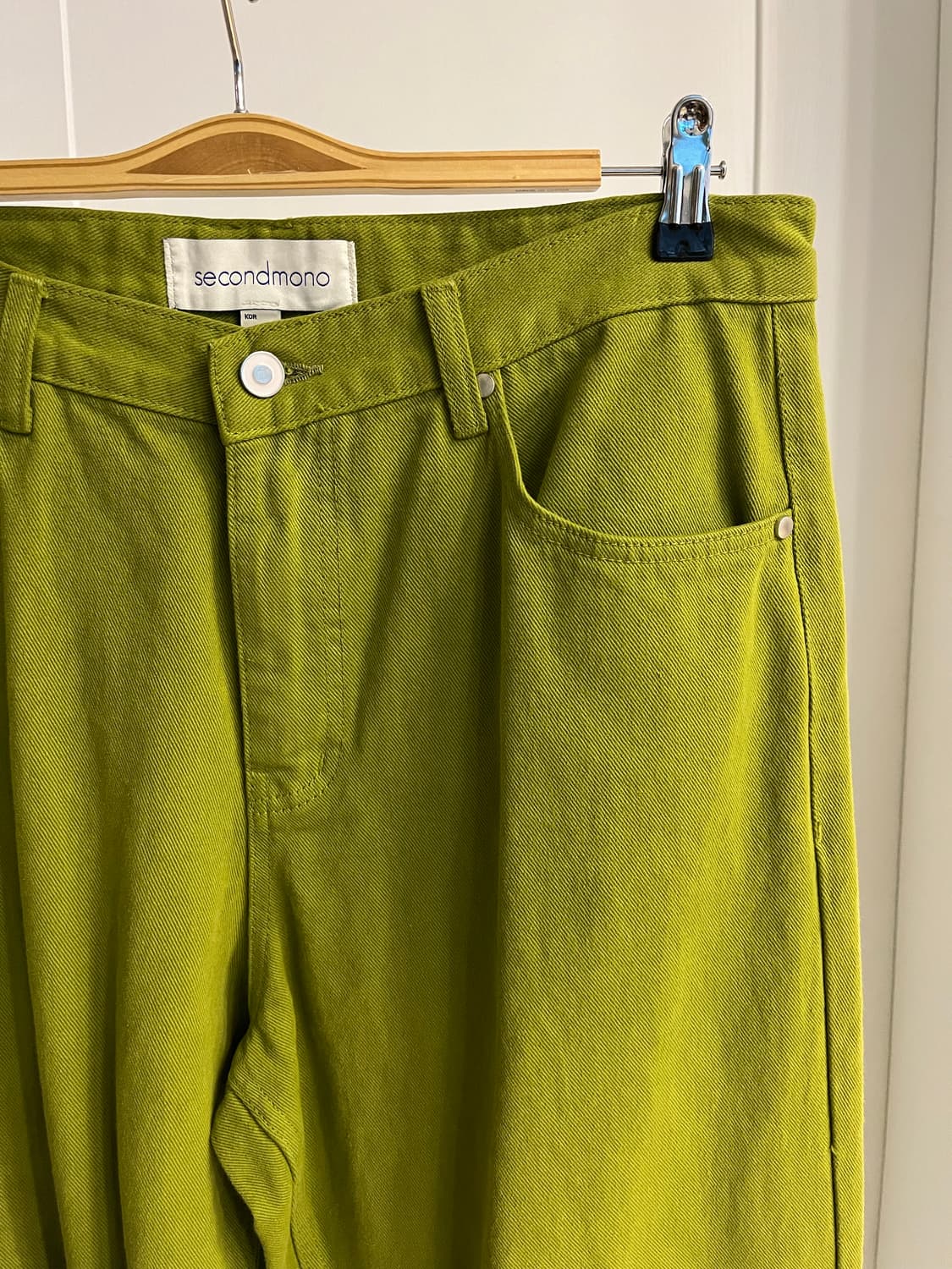 세컨모노 올리브그린 데님팬츠 상품이미지2