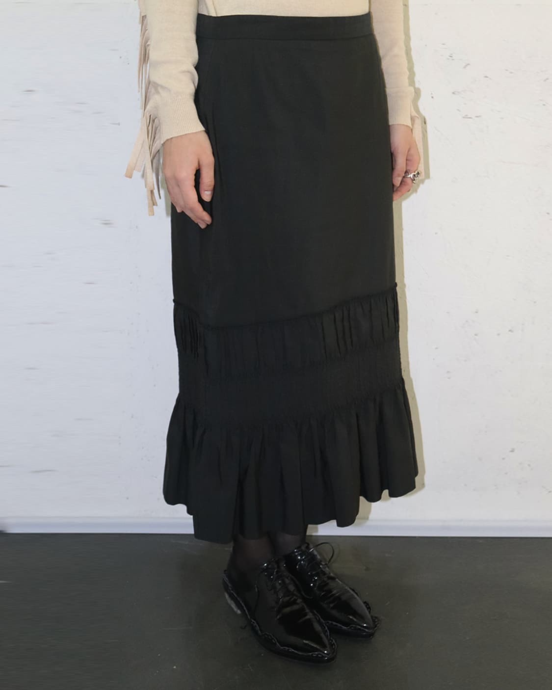 드리스 반 노튼 프릴 트리밍 미디 스커트 상품이미지2