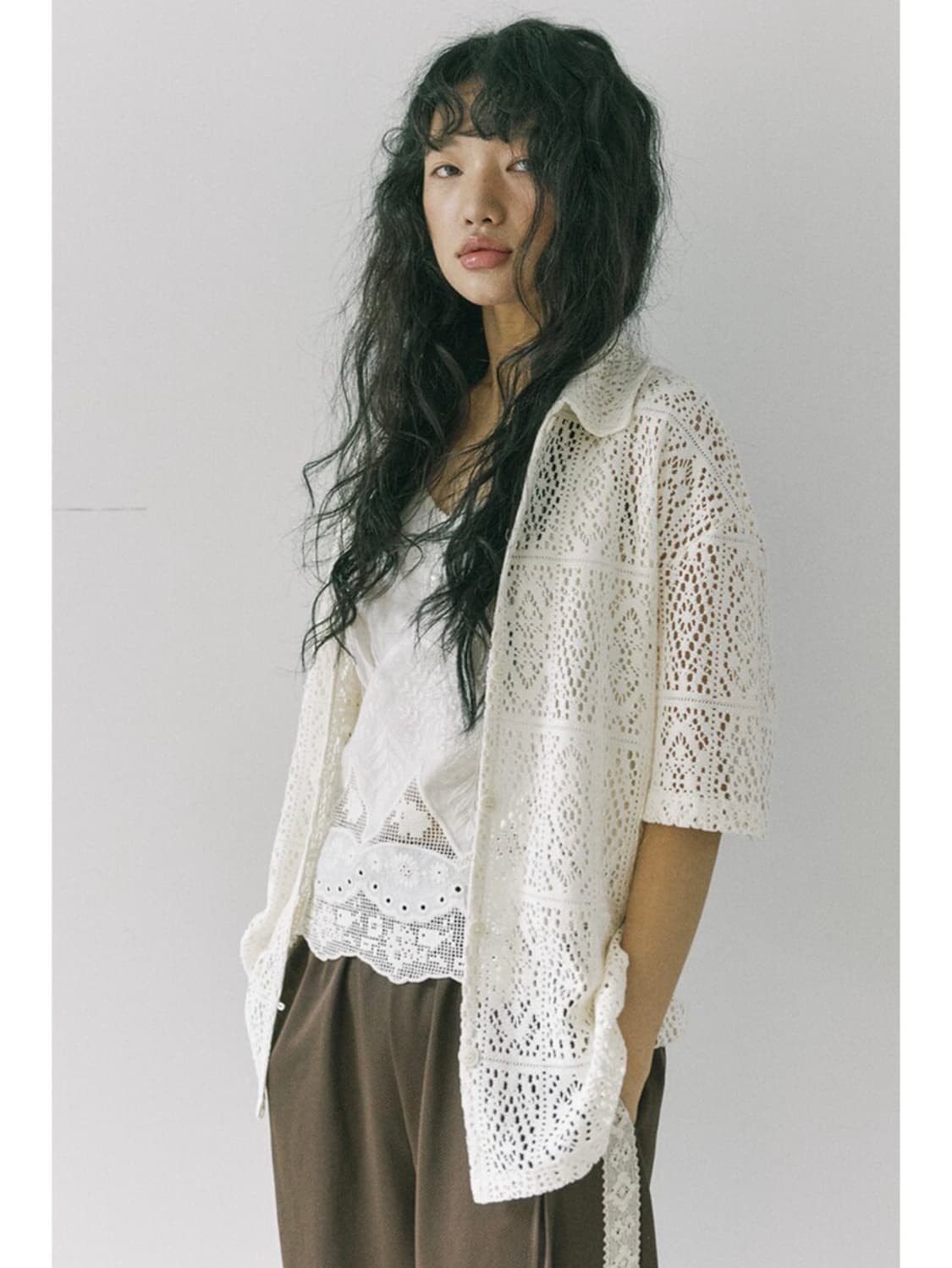 호쿠스포쿠스 크로셰 셔츠 가디건 상품이미지1