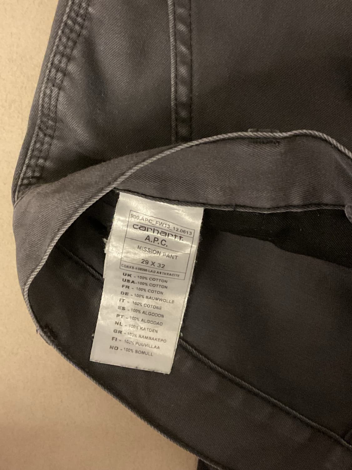 Apc carhartt 더블니 상품이미지4