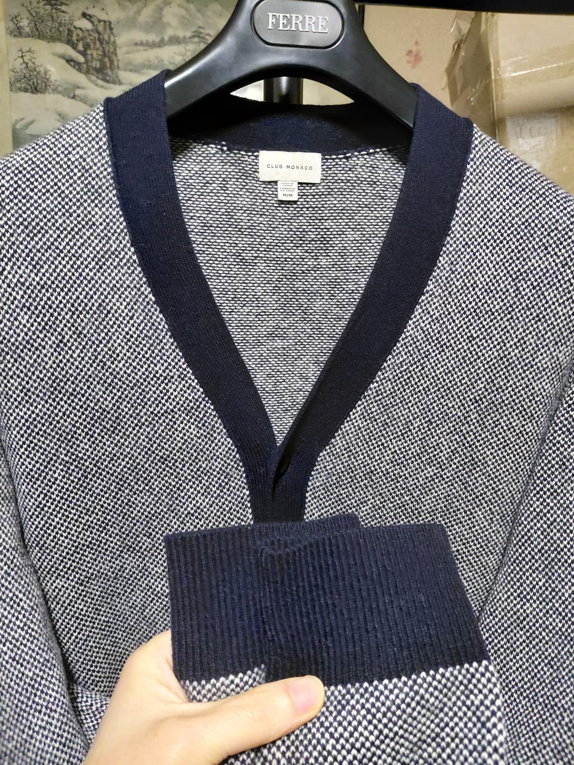 [클럽모나코]울100 가디건 M(95)사이즈 상품이미지6