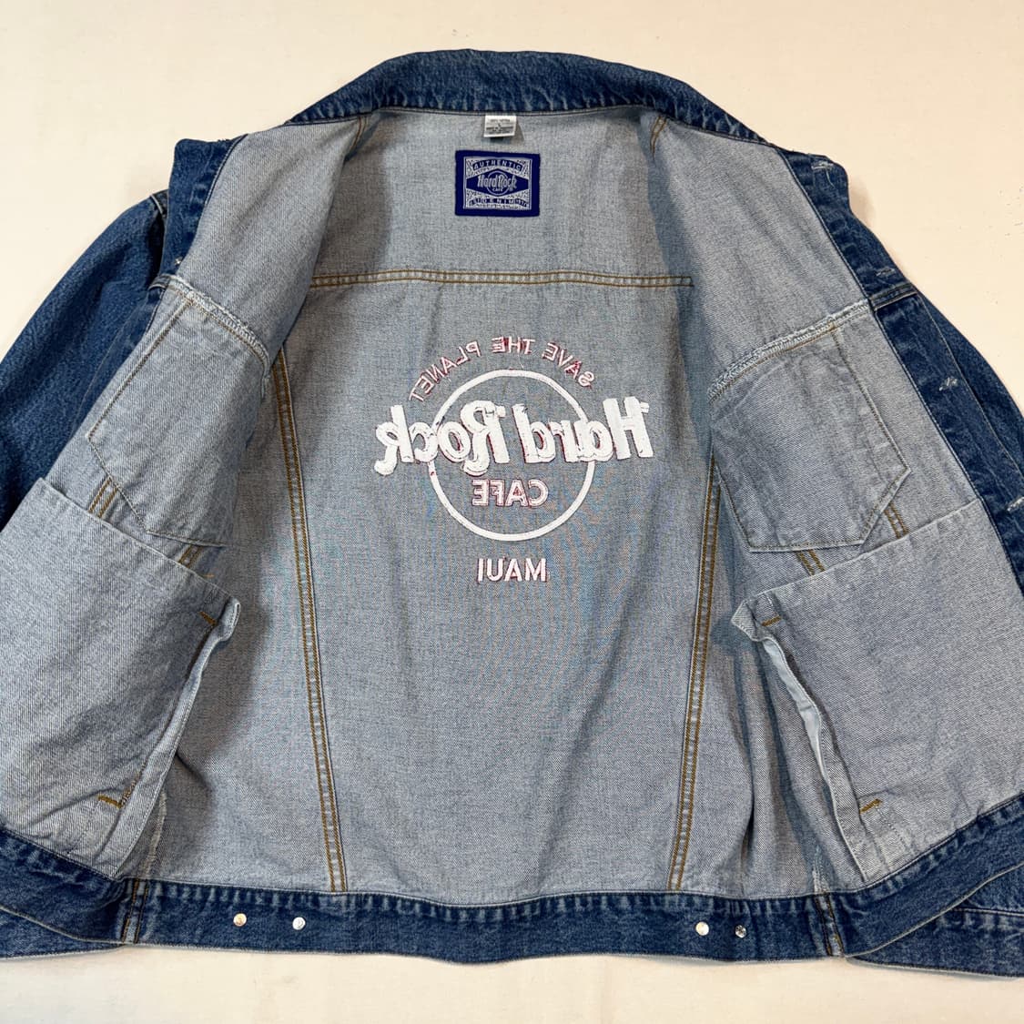 L) Hard Rock 하드락카페 하와이 마우이 데님 트러커 자켓 상품이미지4