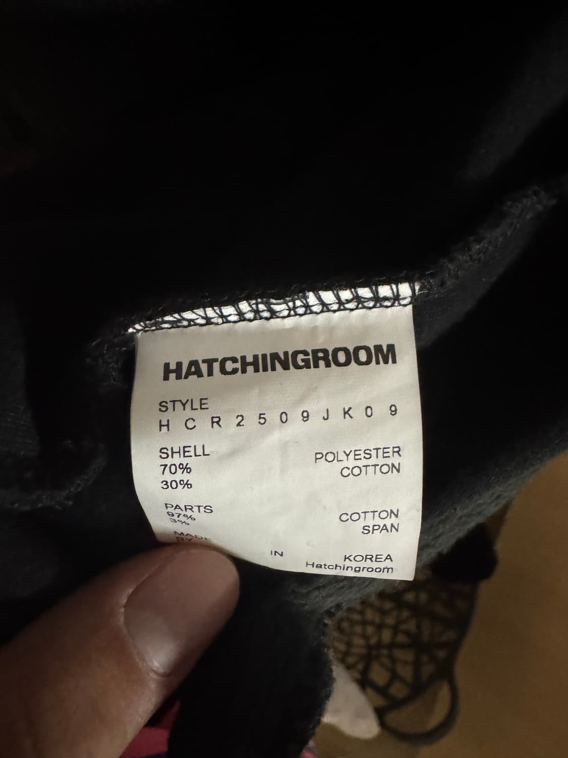 해칭룸  Hairy Jacket Black 3사이즈 상품이미지5