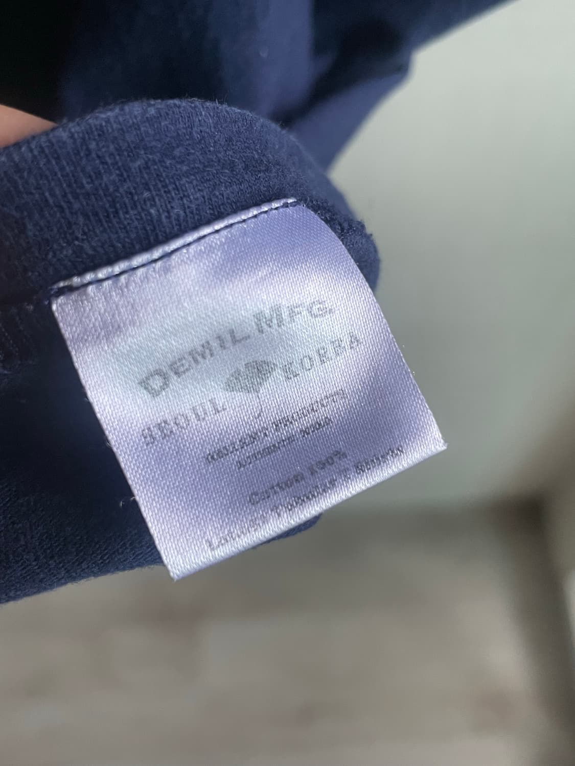 데밀(DEMIL) 튜블러 티셔츠 네이비 2사이즈 상품이미지5