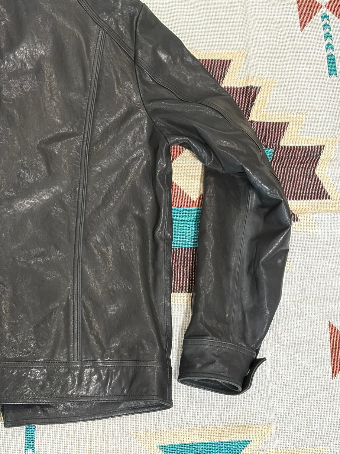 Embelli 양가죽 바이커 라이더 자켓 상품이미지7