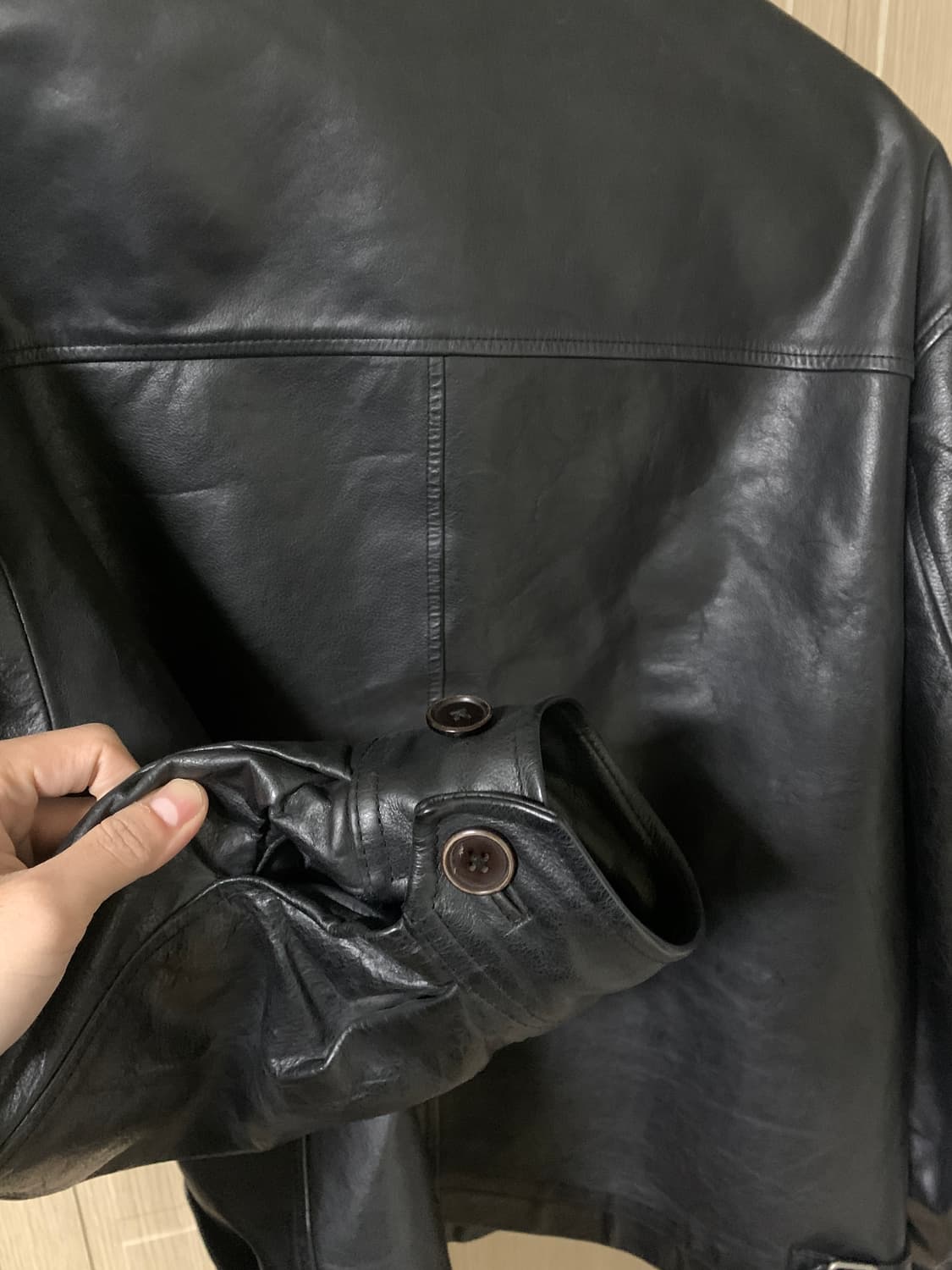 올드 갭 레더 가죽 자켓 블루종 L 상품이미지5