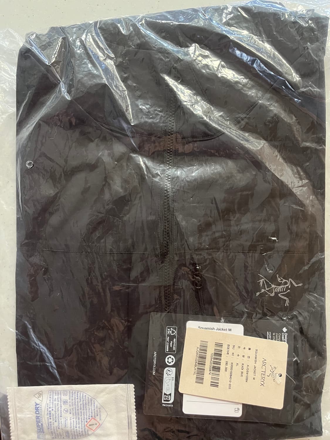 (XL)아크테릭스 스쿼미시 자켓 블랙(26/ss) 새제품 팝니다 상품이미지4