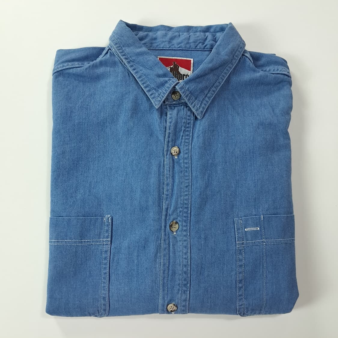 CK931 XL 말보로 90s 캐나다판 중청 워싱 데님 셔츠 남방 상품이미지7