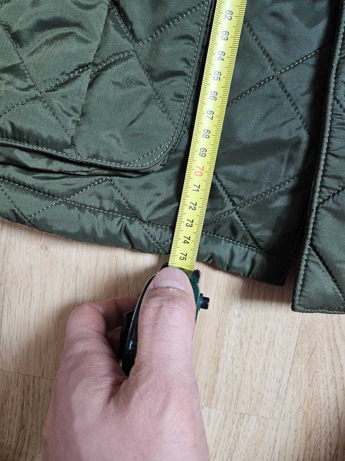 [L]바버 아리엘 폴라퀼팅 자켓 올리브 상품이미지3