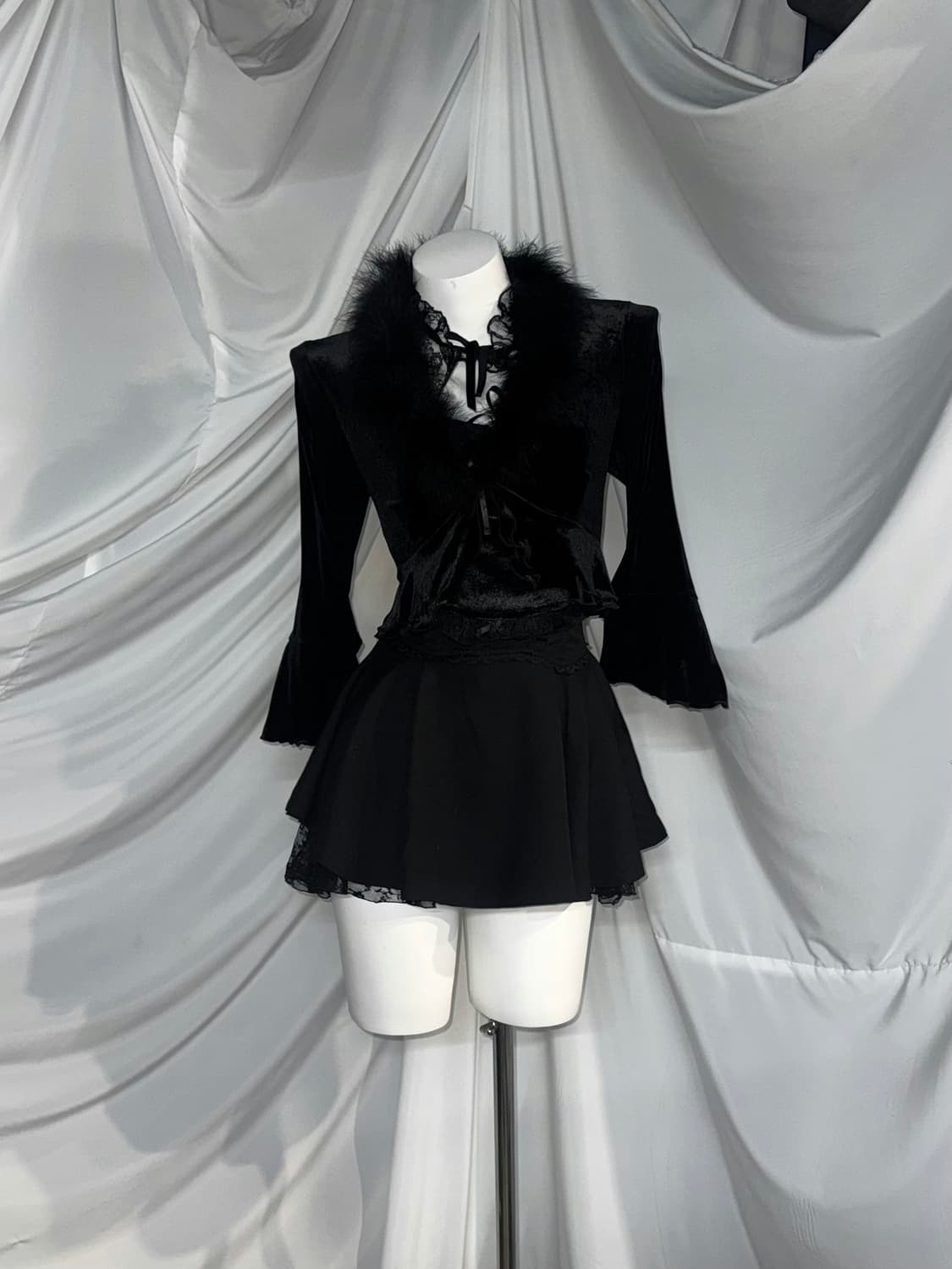 세라깔 블랙 고스고딕 아일렛 코디세트  상품이미지7