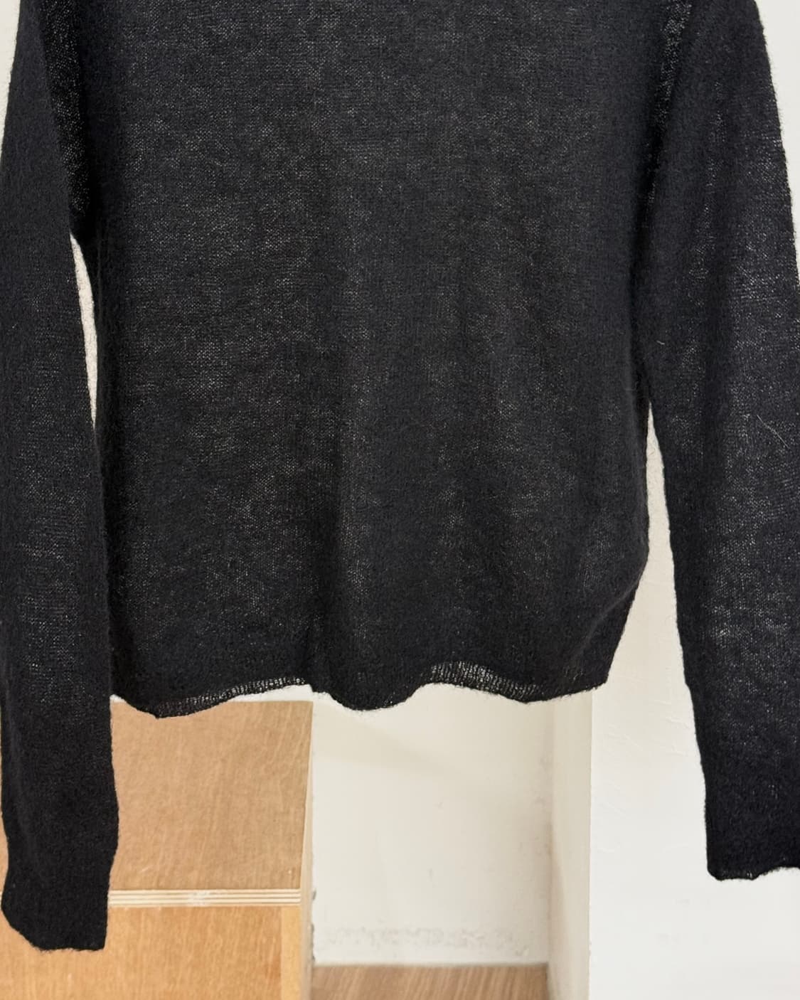 릭 오웬스 블랙 모헤어 블렌드 하이넥 니트 상품이미지5