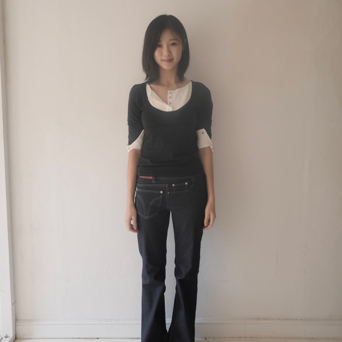 인앤양인하모니 레이어드 탑 블랙 상품이미지3