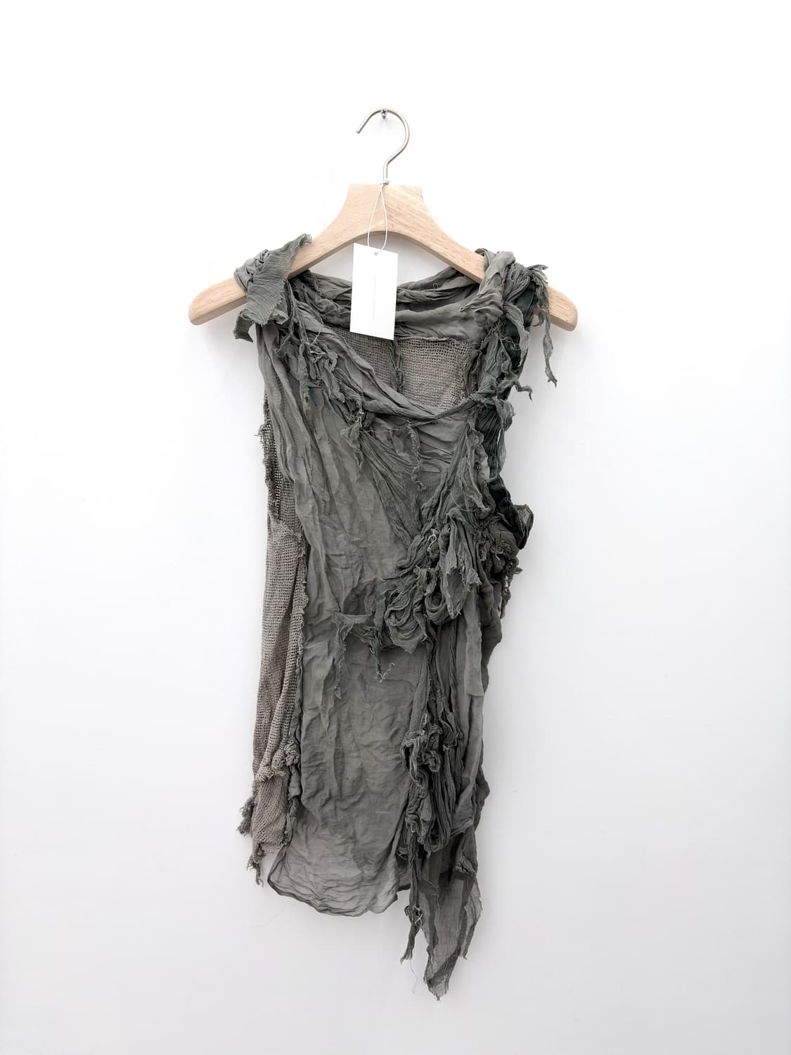 MULTI TEXTILE DRAPED ARTISANAL VEST TOP 상품이미지1