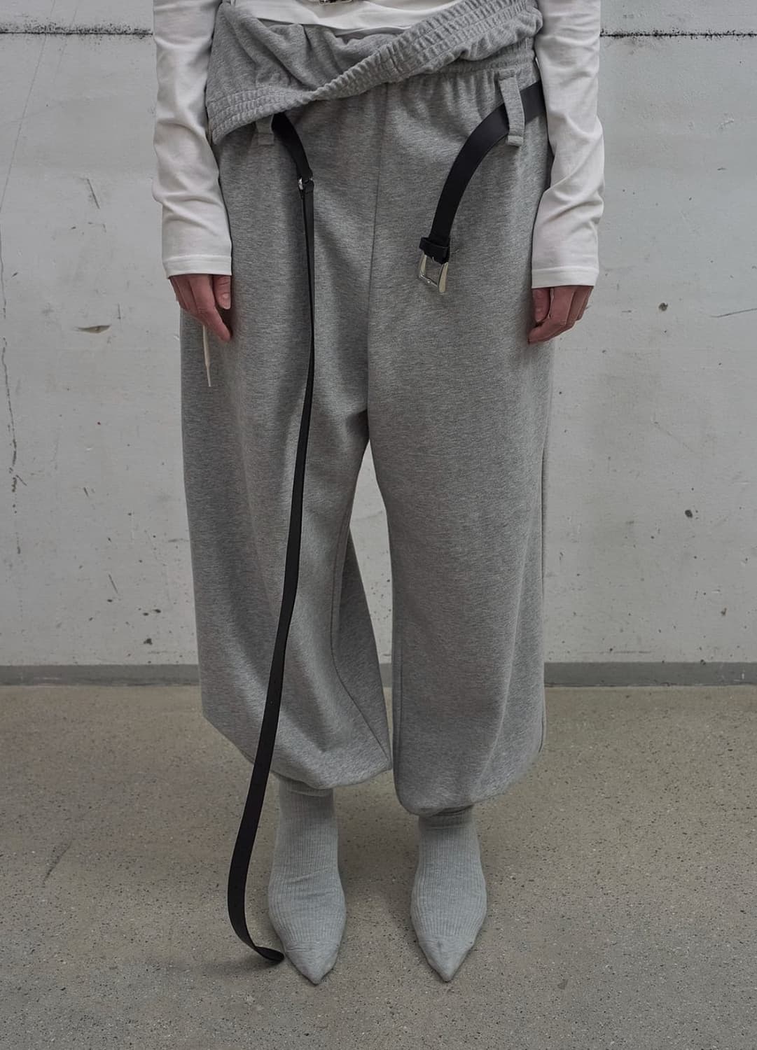 (구매 LCDC FOLD-OVER TERRY SWEATPANTS grey 상품이미지1