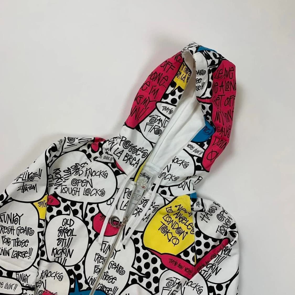 00s 데드스탁 스투시 스투시 버블 코믹 후드집업 상품이미지3