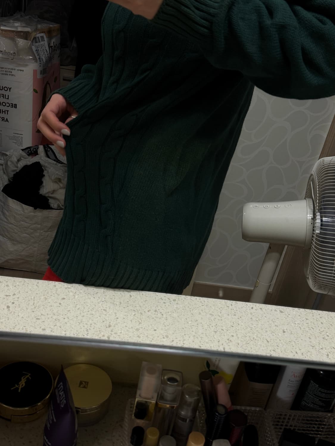 폴로 랄프로렌 꽈배기 니트 그린 남성 xl 상품이미지2