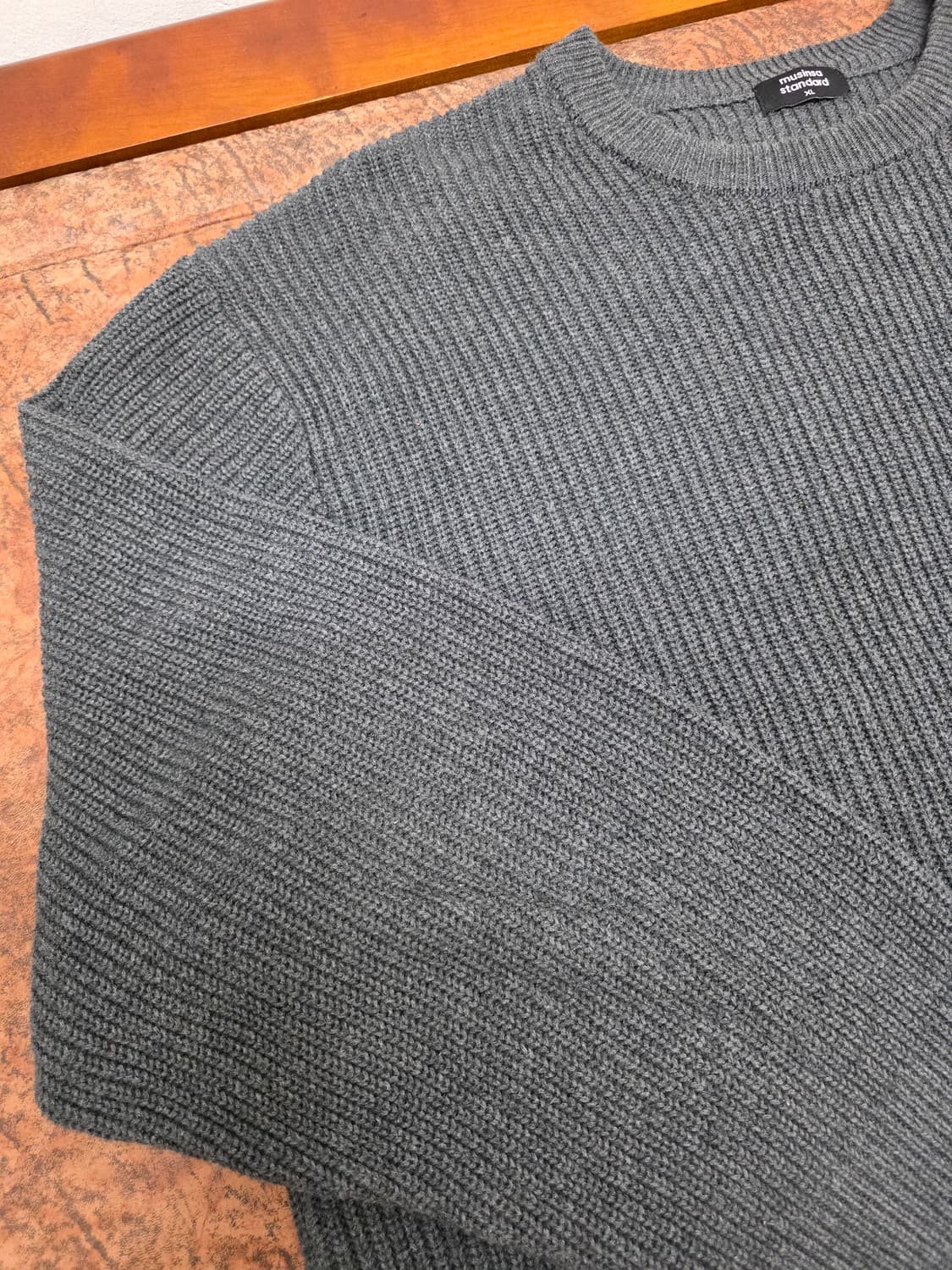 무신사스탠다드 라운드넥 골지 니트 XL 상품이미지4