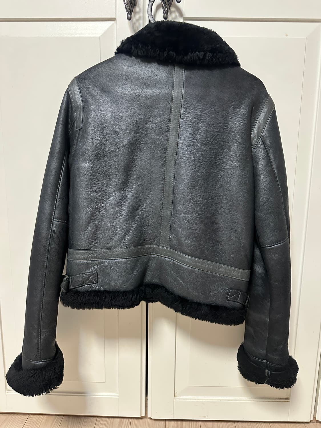 리얼 양가죽 블랙 무스탕 자켓 55 상품이미지2