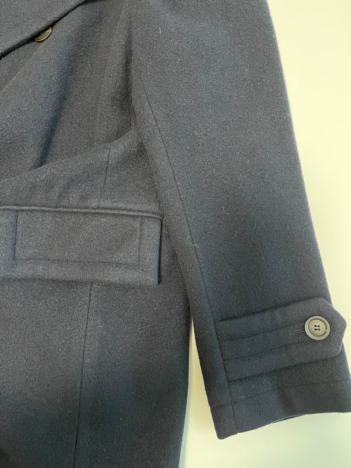 쇼앤텔 Show & Tell 남성 더블 울 코트 네이비 피코트 상품이미지6