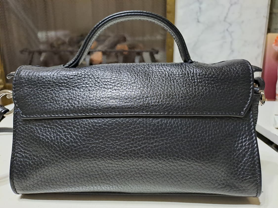 자넬라토 니나 스몰 베이비 블랙 가죽 미니 핸드백(정품) 상품이미지3