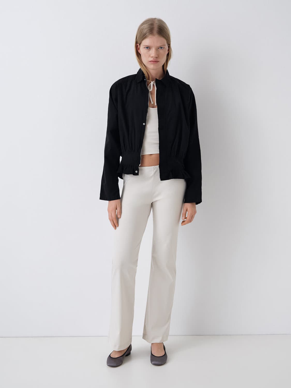 [S,M]기마구아스 Ashley 프릴 자켓/블랙 상품이미지4