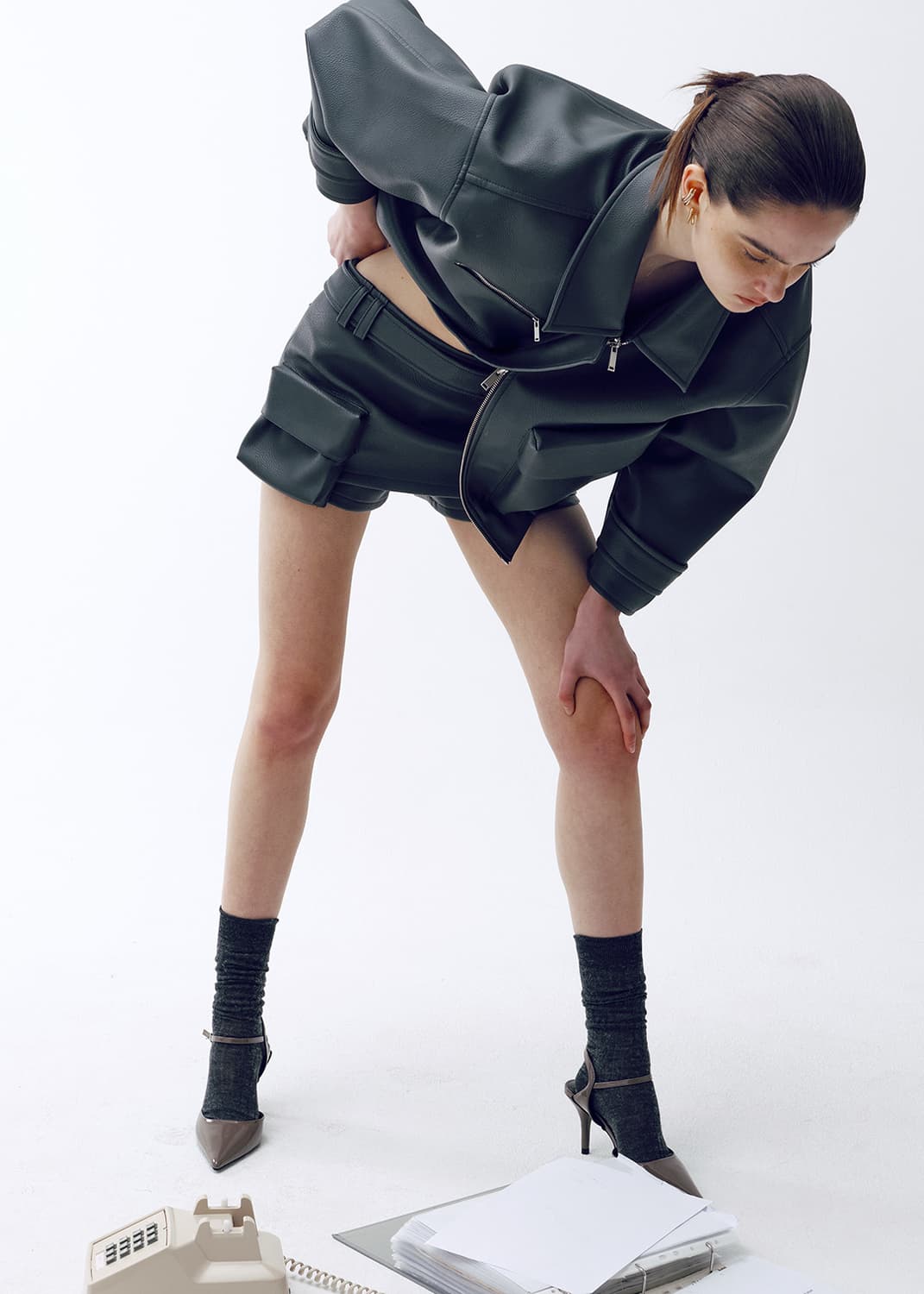 민아송 minasong  SS24 FAUX LEATHER JACKET 상품이미지3