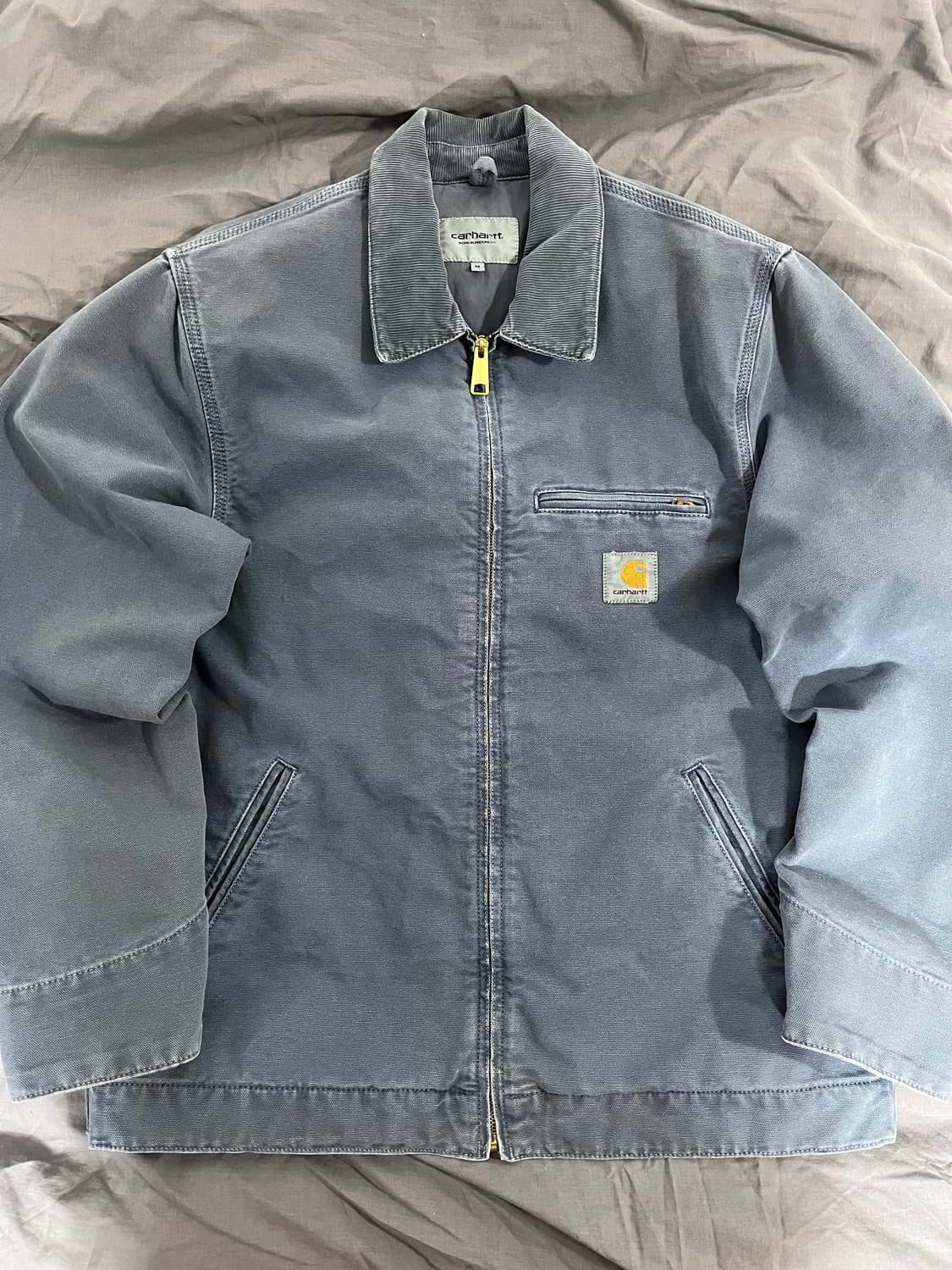 칼하트 WIP 코튼 포플린 라인드 디어본 캔버스 페이디드 디트로이트 자켓 상품이미지4