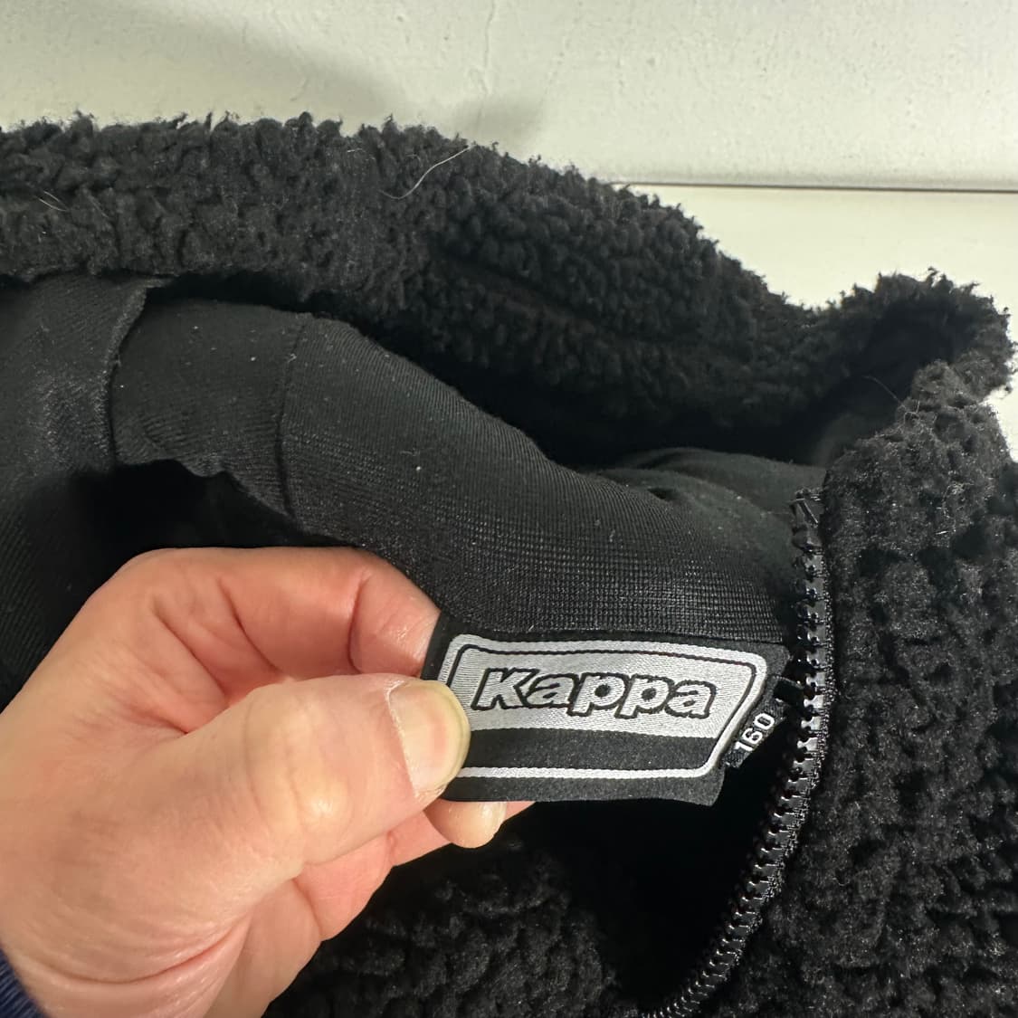 S 90 카파 블랙 기본로고 플리스 후드집업 상품이미지5