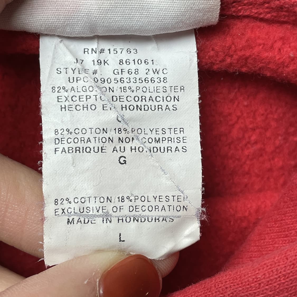 CHAMPION 챔피온 리버스위브 레드 액션 패널 후드티 A00372 상품이미지10