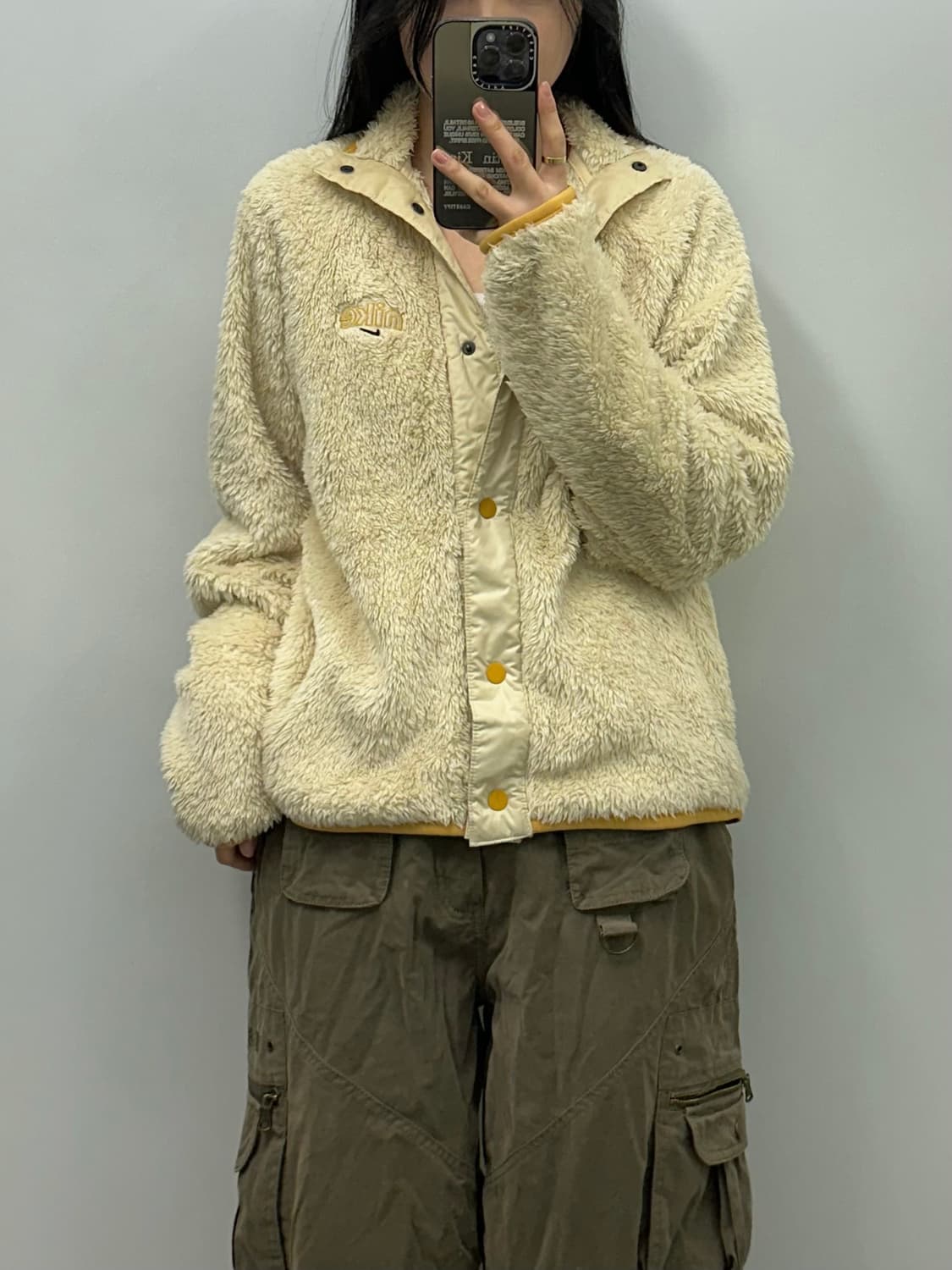 나이키 신형 베이지 쉐르파 자켓 상품이미지1