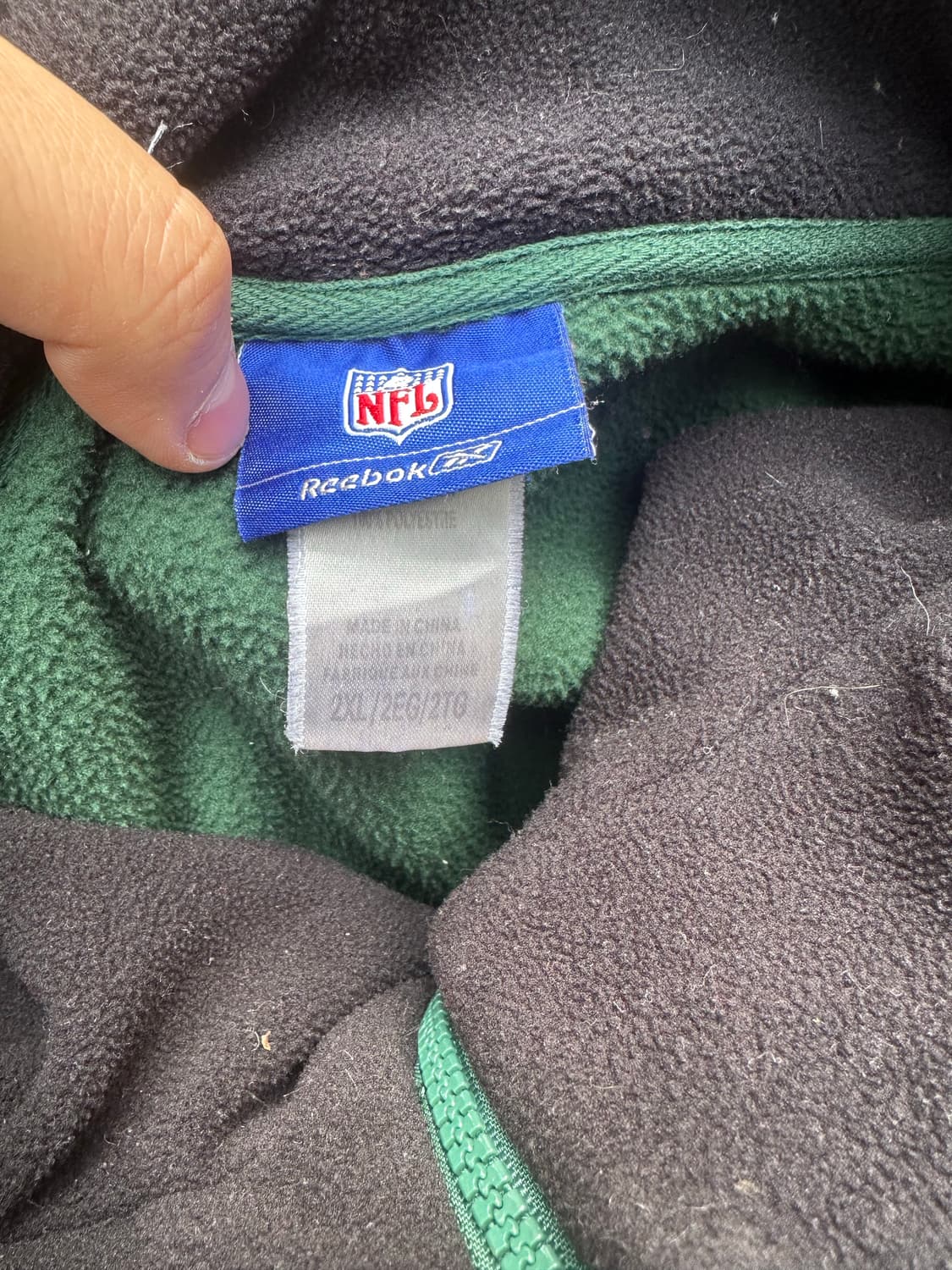 빈티지 00s NFL 리복 뉴욕 제츠 하프집업 후리스  상품이미지4