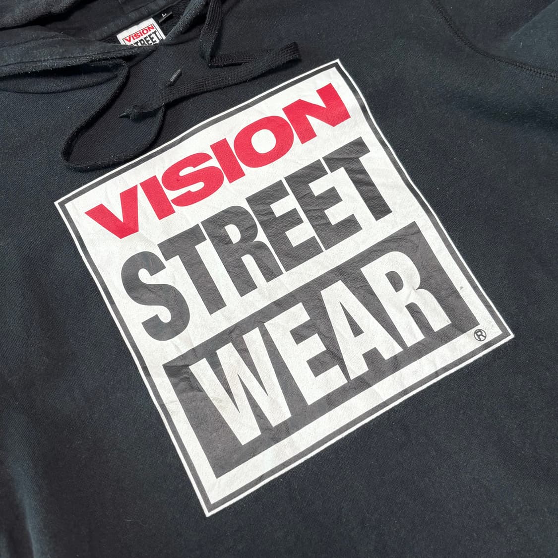 비전스트릿웨어 빅 로고 블랙 후드 티셔츠 상품이미지2