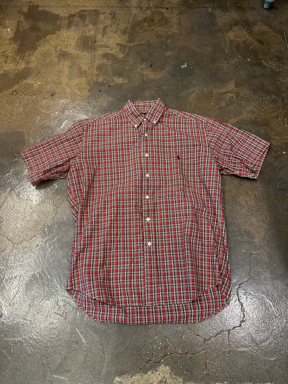 POLO 폴로 랄프로렌 체크 반팔 셔츠 M 상품이미지1