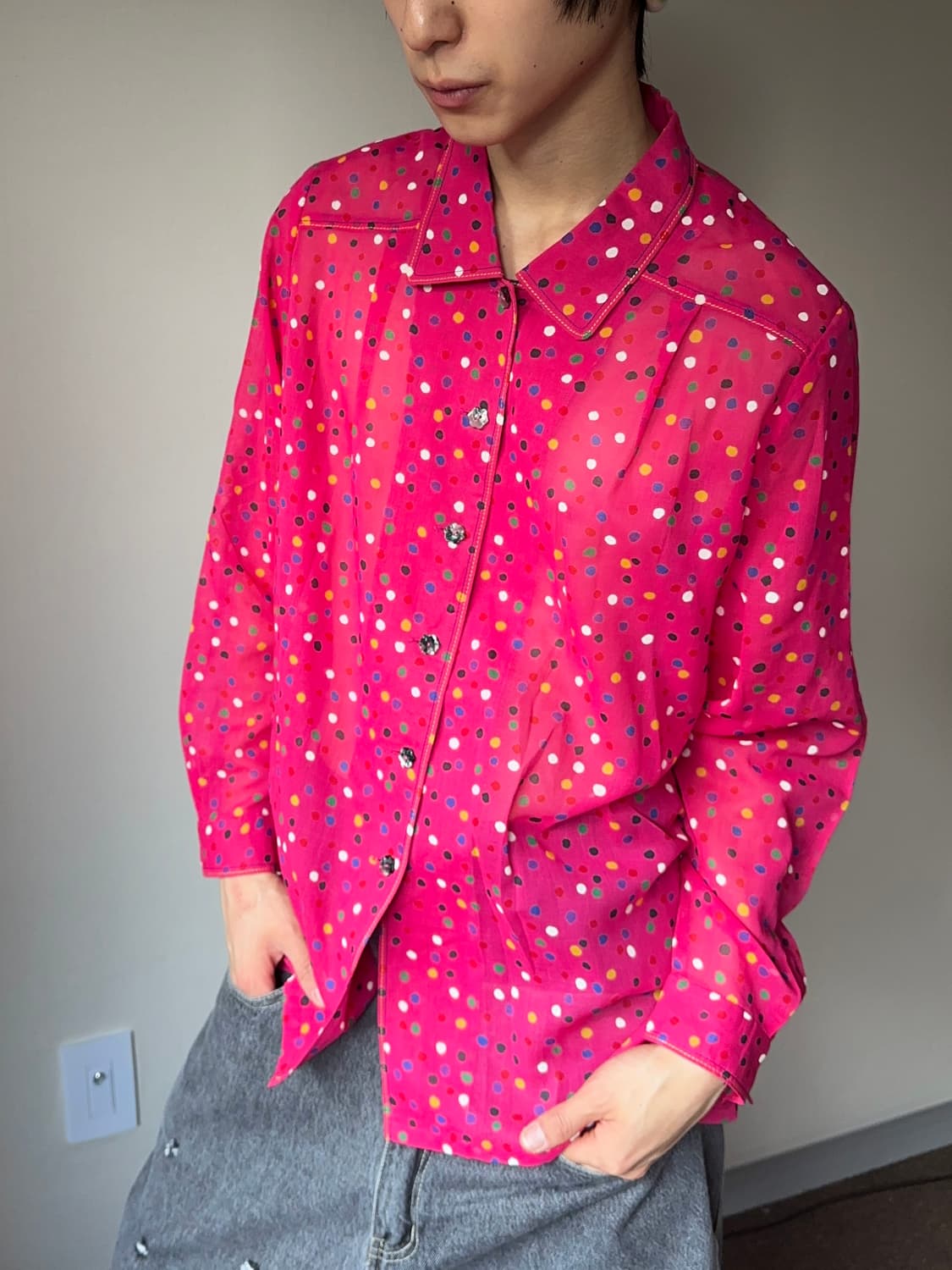 Sepène 폴카 도트 드레스 셔츠 상품이미지5